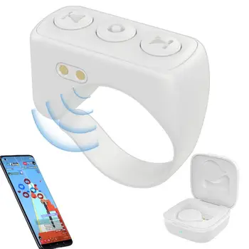 Bluetooth-кольцо, пульт дистанционного управления удобным затвором камеры, пульт дистанционного управления с зарядным чехлом, кнопка селфи для телефонов, смартфонов, мобильных телефонов